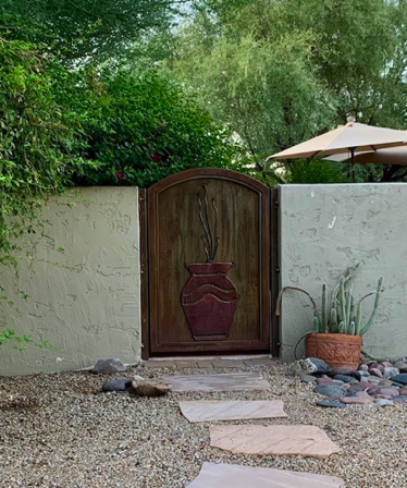 Aug 25 - Decorative gate in the Secret Neighborhood. Aug 25 - Decorative gate in the Secret Neighborhood.
